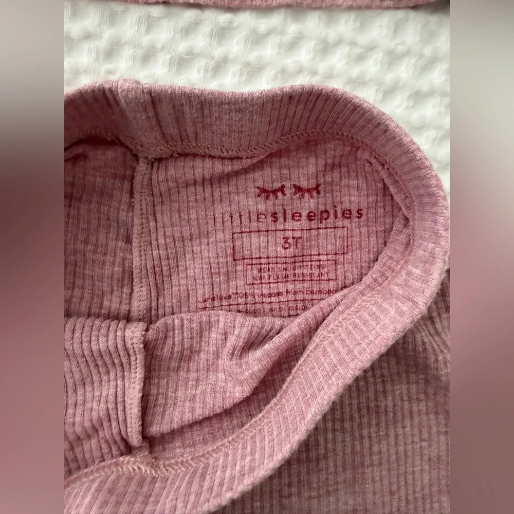 Little Sleepies Two-Peice Pajama Set Mauve Pink shorts Toddler Girl 3T